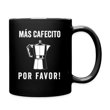 Funny Spanish Shirts Cafecito Cafe Espanol - Full Colour Mug - black - Right