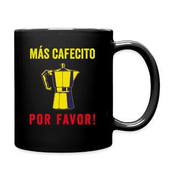 Funny Spanish Shirts Cafecito Cafe Espanol - Full Colour Mug - black - Right