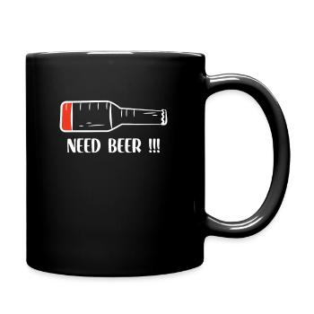 Cooles Party-Gadget für Biertrinker ein Bierspruch - Tasse einfarbig - Schwarz - Rechts