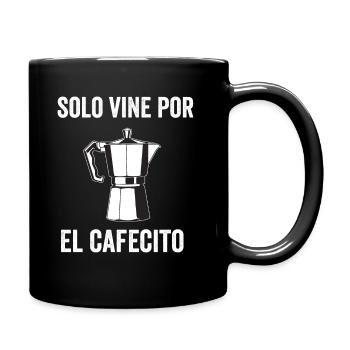 Funny Spanish Shirts Cafecito Cafe Espanol - Full Colour Mug - black - Right