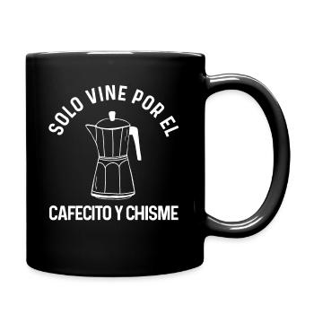 Funny Spanish Shirts Cafecito Cafe Espanol - Full Colour Mug - black - Right