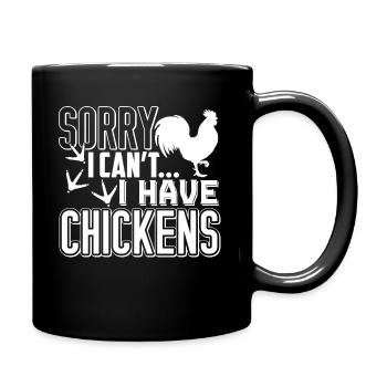 Chicken I Have Chickens - Full Colour Mug - black - Right
