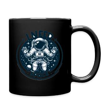 I need Space - Astronaut in Space - Full Colour Mug - black - Right