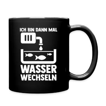 Aquarium Fische Aquaristik - Tasse einfarbig - Schwarz - Rechts