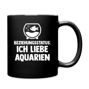 Aquarium Fische Aquaristik - Tasse einfarbig - Schwarz - Rechts