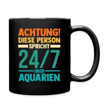 Aquarium Fische Aquaristik - Tasse einfarbig - Schwarz - Rechts