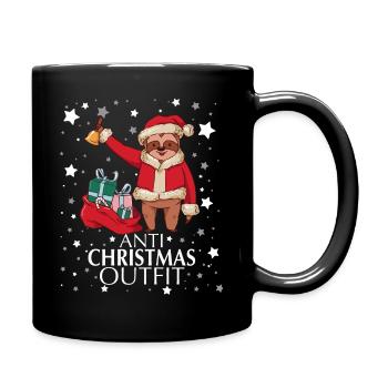 Anti Christmas Outfit - Full Colour Mug - black - Right