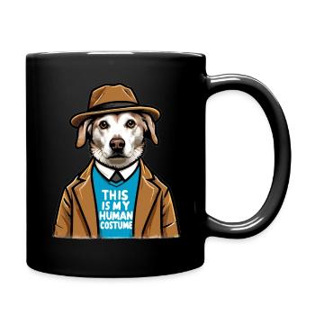 C’est mon costume humain - Mug uni - noir - Droite