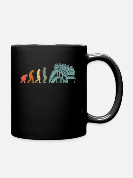Amusement Park, Fair, Fairground, Funfair - Full Colour Mug - black