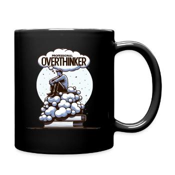 "Professional brooder" - person on mind blah - Full Colour Mug - black - Right