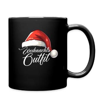 Weihnachten - Tasse einfarbig - Schwarz - Rechts