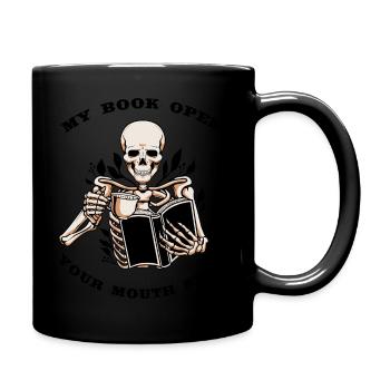 My book open your mouth shut - Full Colour Mug - black - Right