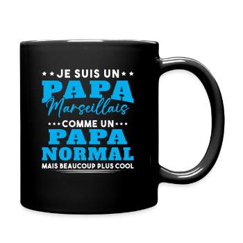 Papa Marseillais Humour Cadeau De Noël - Mug uni - noir - Droite