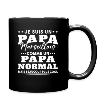 Papa Marseillais Humour Cadeau De Noël - Mug uni - noir - Droite
