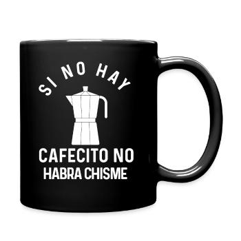 Funny Spanish Shirts Cafecito Cafe Espanol - Full Colour Mug - black - Right