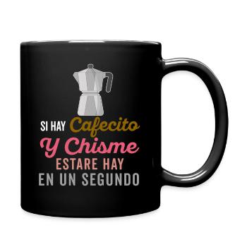 Funny Spanish Shirts Cafecito Cafe Espanol - Full Colour Mug - black - Right