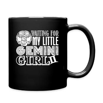 Gemini Waiting For My Little Gemini Girl - Full Colour Mug - black - Right