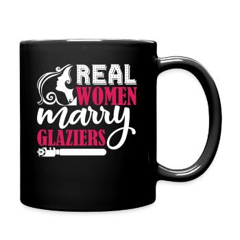 Glazier Real Women Marry Glaziers - Full Colour Mug - black - Right