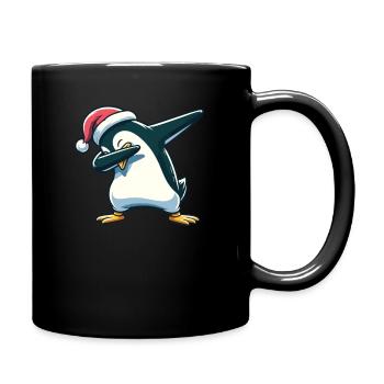 Dabbing Weihnachts Pinguin Dab Weihnachten - Tasse einfarbig - Schwarz - Rechts