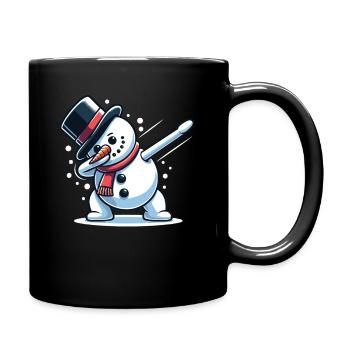 Dabbing Weihnachts Schneemann Dab Weihnachten - Tasse einfarbig - Schwarz - Rechts