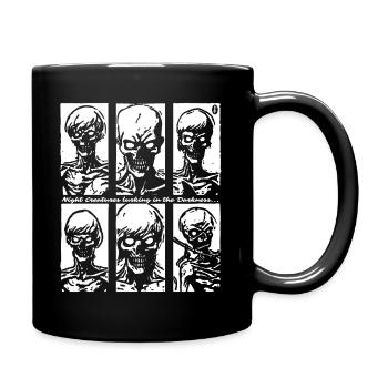 Des zombies créatures nocturnes se cachent dans l’obscurité - Mug uni - noir - Droite