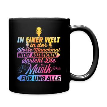 In einer Welt....... - Tasse einfarbig - Schwarz - Rechts