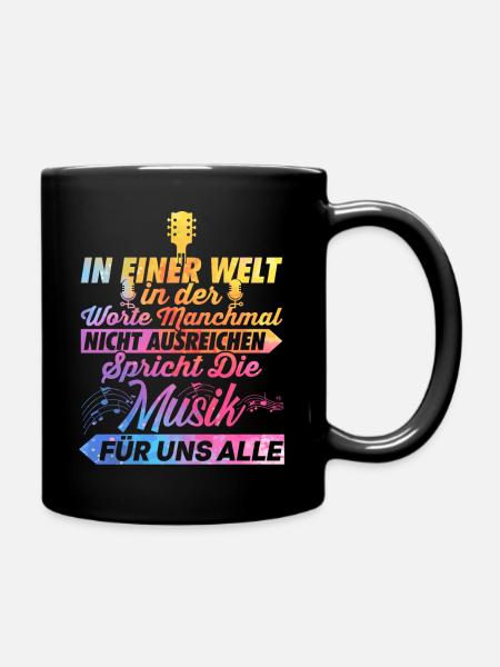 In einer Welt....... - Tasse einfarbig - Schwarz