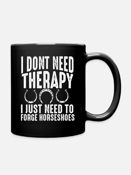 Drôle de maréchal-ferrant fers à cheval Installateur de sabots de chevaux - Mug uni - noir