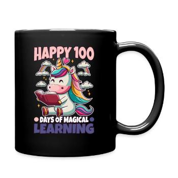 Unicorns are awesome therefore i am a unicorn - Tasse einfarbig - Schwarz - Rechts