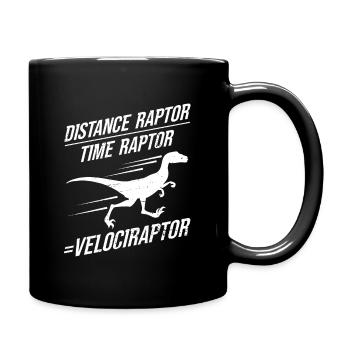 Distance Raptor Time Raptor Velociraptor Dinosauri - Tasse einfarbig - Schwarz - Rechts