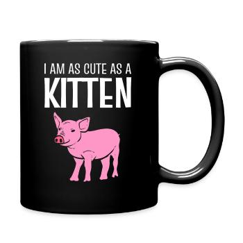 Schweinliebhaber Veganer Aktivist - Tasse einfarbig - Schwarz - Rechts