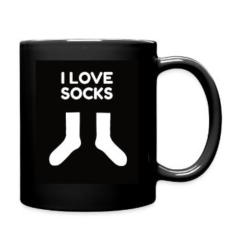 J’adore les chaussettes - Mug uni - noir - Droite