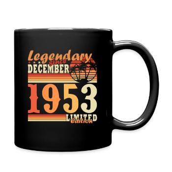 Legende 70 Jahre 1953 Dezember 70 Jahre Jubiläum - Tasse einfarbig - Schwarz - Rechts