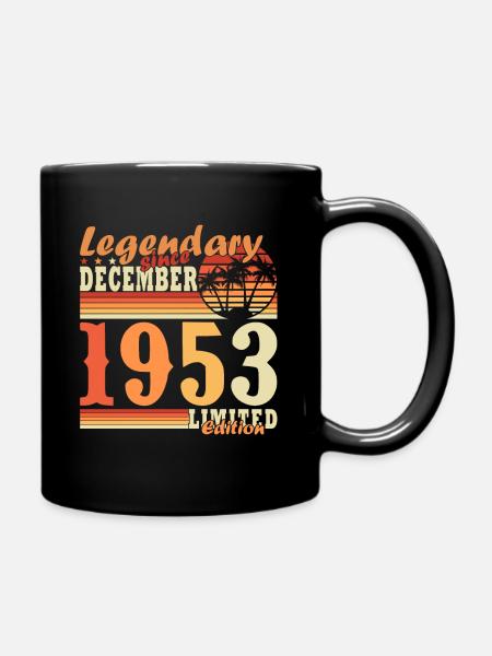 Légende 70 ans 1953 Décembre 70 ans anniversaire - Mug uni - noir
