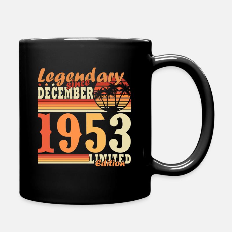 Légende 70 ans 1953 Décembre 70 ans anniversaire - Mug uni - noir