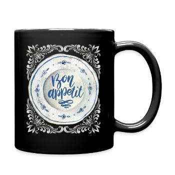 Cook and Cook, Saying Antique Plate Typography - Full Colour Mug - black - Right