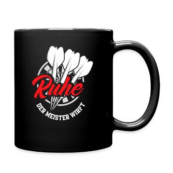 Calm The Master Throws Dart Dart Player - Full Colour Mug - black - Right