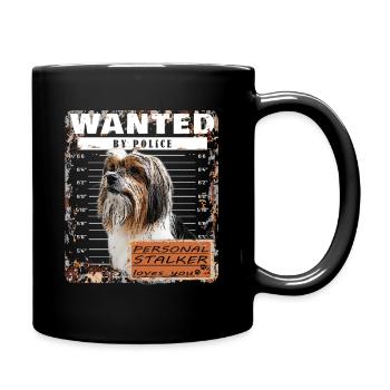 Biewer Terrier funny motif - Full Colour Mug - black - Right