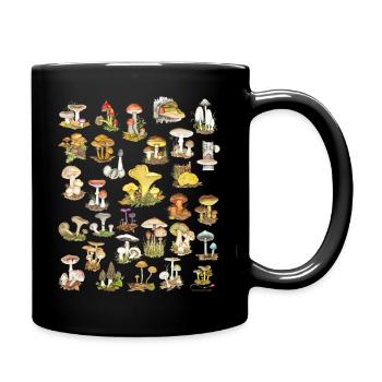 Pilzvielfalt - Tasse einfarbig - Schwarz - Rechts