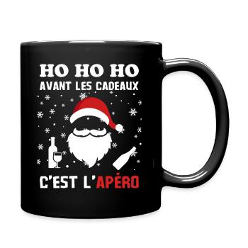 Père Noel avant les cadeaux c est l apéro 2 - Mug uni - noir - Droite