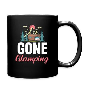 Gone Glamping Lady S’mores autour d’un feu de camp - Mug uni - noir - Droite