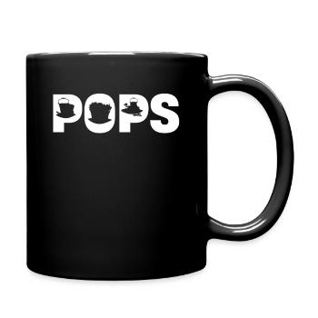 Pops Lustiger Gärtner Opa Plantsman Förster Bauer - Tasse einfarbig - Schwarz - Rechts