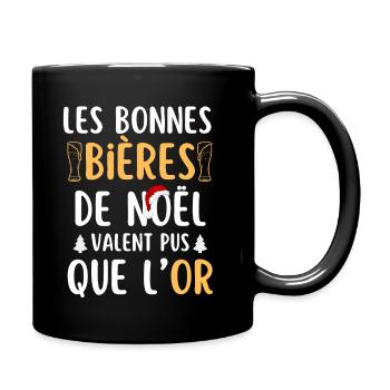 les bonnes bières de noel - Mug uni - noir - Droite