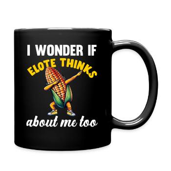 Elote Girl Women Elote Mexican Corn Food Comida - Full Colour Mug - black - Right