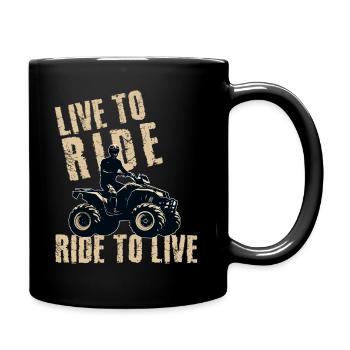 4 Roues Pour Hommes Grand-Père VTT Quad Bike Racing - Mug uni - noir - Droite