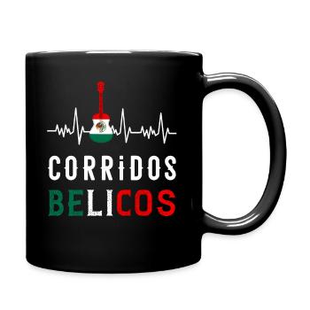 Corridos Belicos Tumbados Merch Camiseta Música - Full Colour Mug - black - Right
