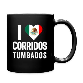 Corridos Belicos Tumbados Merch Camiseta Música - Full Colour Mug - black - Right