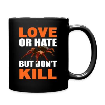 Spinnenliebhaber Entomologe - Tasse einfarbig - Schwarz - Rechts