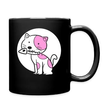 Katzenfischknochen Fischer - Tasse einfarbig - Schwarz - Rechts