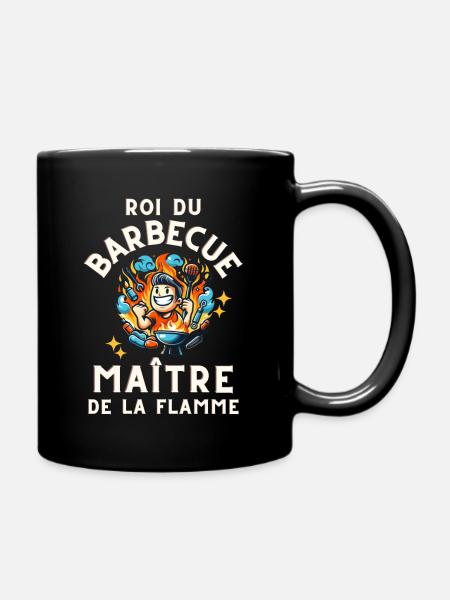 roi du barbecue cadeau humour homme - Mug uni - noir